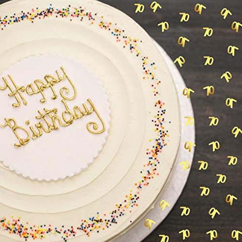 Confetti 70 Confetti Table Party Decorations for Anniversary Birthday(Metallic 1.5 oz)