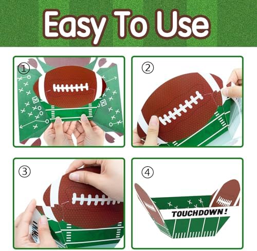FRIDAY NIGHT 24 PCS Football Paper Bowl Disposable Food Tray