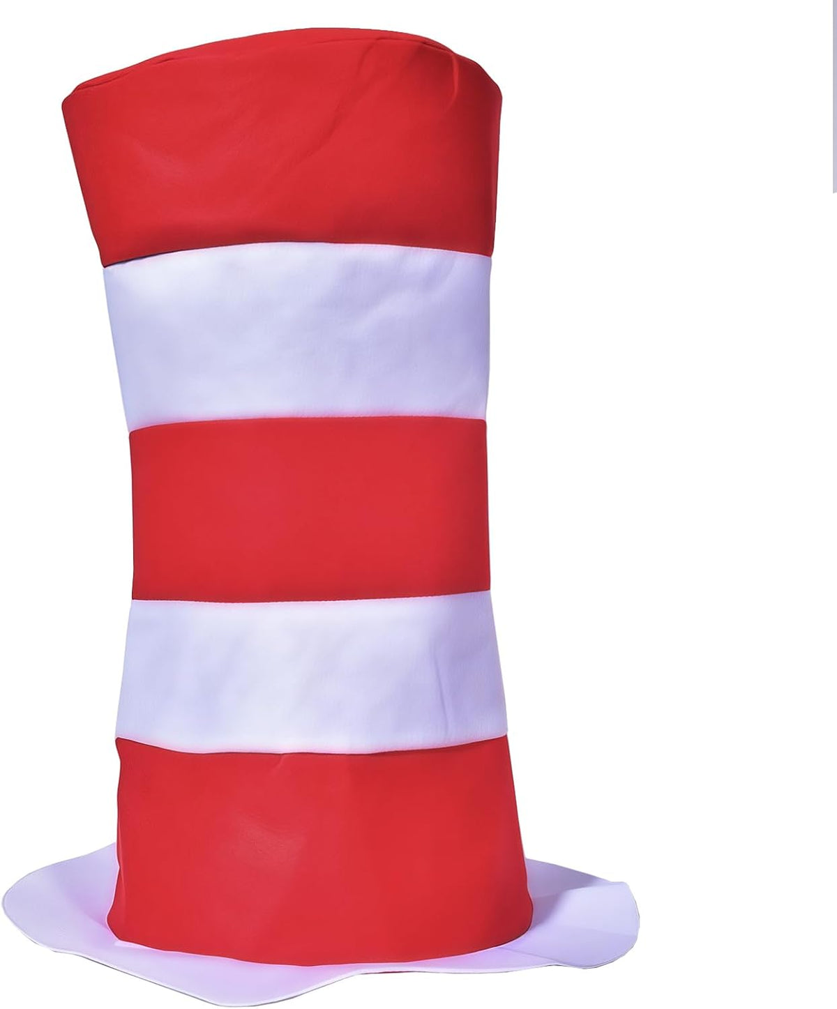 Halloween Red and White Striped Stovepipe Top Hat for Dress Up Adults Women