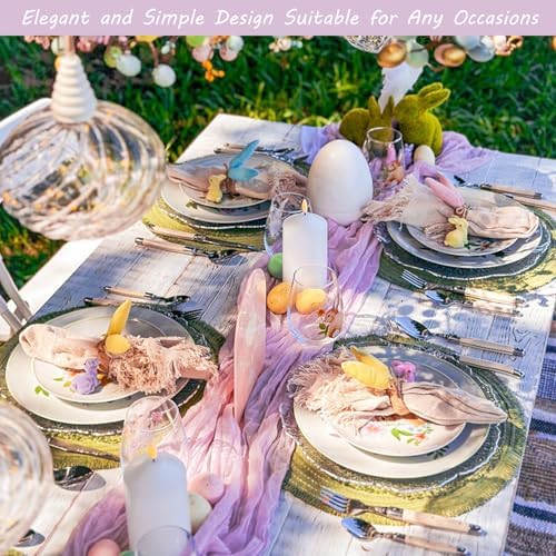 35x120 Inch Light Purple Cheesecloth Table Runner Wedding Party Decor