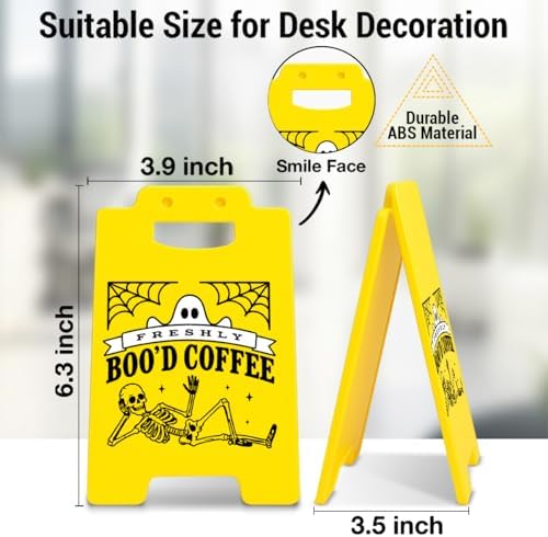Halloween Decor Spooky Freshly Boo'd Coffee Desk Sign Coffee Bar Decor