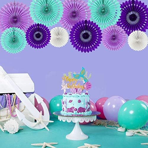 BEISHIDA Honeycomb Round Paper Fan Lavender Purple Hanging Party Decoration
