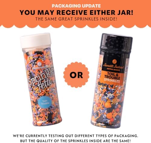 Sweets Indeed Halloween Sprinkles with Bats & Pumpkins, 4 ounces