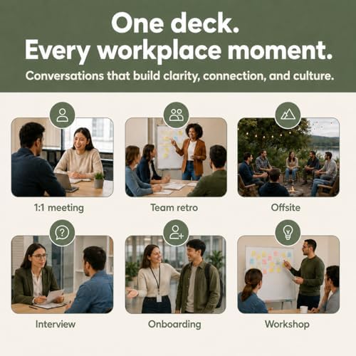 Conversation Cards for Coworkers & Managers - Build Trust & Improve Performance by Asking the Right Questions - Team Building Games for Work, 1:1 Meetings, Retros | Say This Not That Cards for Leaders