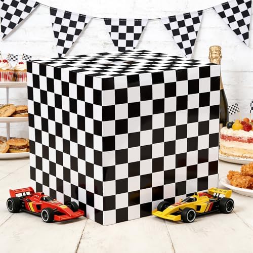 Hxezoc Racing Card Box Sports Party Favors Post Box Cardboard Receiving Money Holder for Racing Theme Wedding Reception, Baby Showers, Anniversary, Birthday Party, Table Centerpiece Decorations