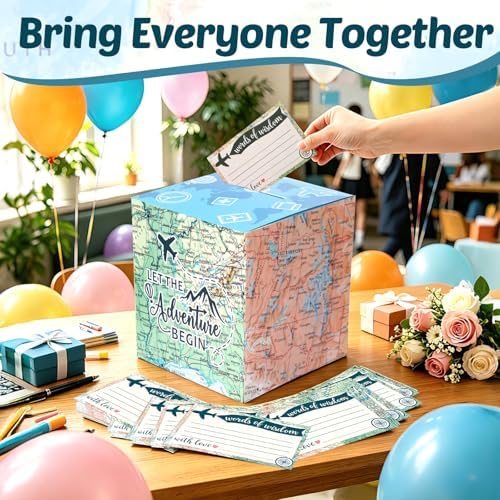 Yaaaaasss! 51Pcs Adventure Card Box Holder with Advice Cards, Party Decor