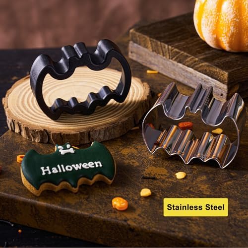 ETERSION Halloween Cookie Cutters, Stainless Steel, 9 Shapes 2-3 Inch
