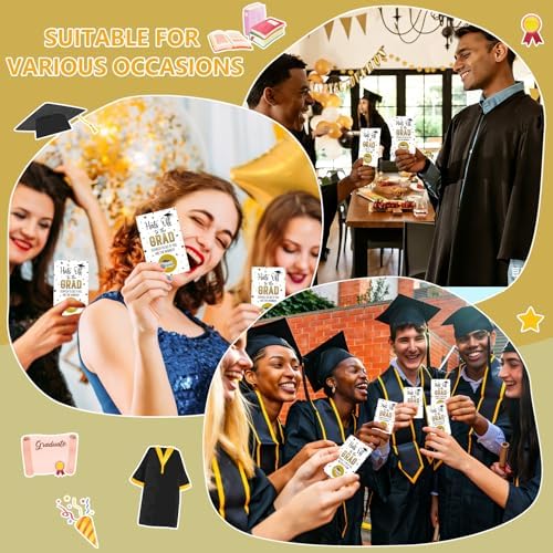 36PCS Graduation Scratch Off Cards - Congrats Grad Raffle Tickets Game Cards for High School College Graduation Party Favors & Supplies