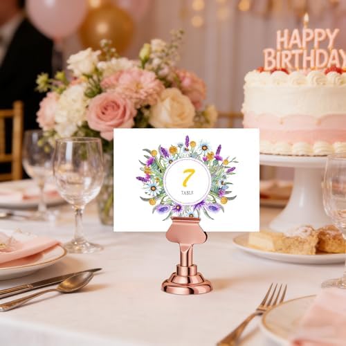 Urban Deco Roseold Table Number Holders, 16 Pack Weighted Place Card Stands