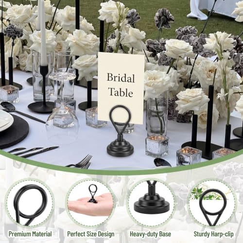 Kathfly 24 Pcs Table Number Holder, 1.7inch Place Card Holder