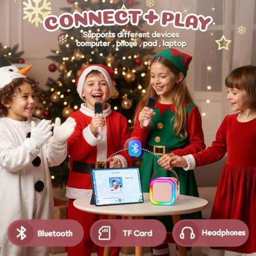IROO Mini Karaoke Machine for Kids, Birthday Gifts Toys for Girls Ages 3-12