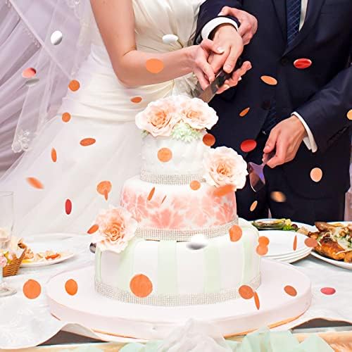 VCOSTORE Orange Red Round Tissue Confetti for Baby Shower Wedding Decor