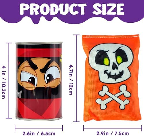 JOYIN 13 Pcs Halloween Carnival Can Bean Bag Toss Games for Kids & Adults Trick or Treat Decoration, Home Decor Party Favors Supplies, Homeschooling Backyard Game