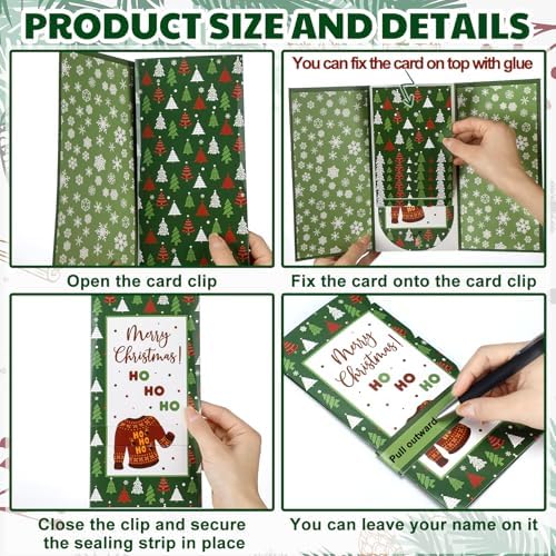 Chivertion 6 Pcs Handmade Waterfall Christmas Gift Card Booklet
