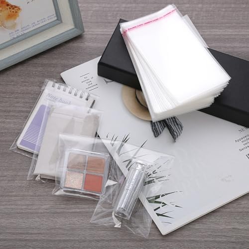 Morepack 3x5 In Cookie Bags Clear Self Sealing Cellophane Treat Bags 200Pcs