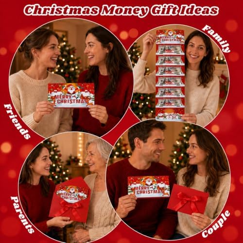 Christmas Gift Card Book for Adults, Money Holder for Cash Gift