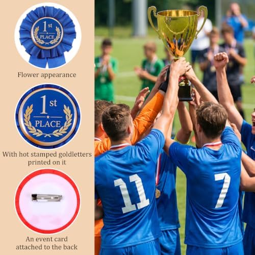 3 Pack Award Ribbon Rosette Set Winner Victory Prize Ribbons
