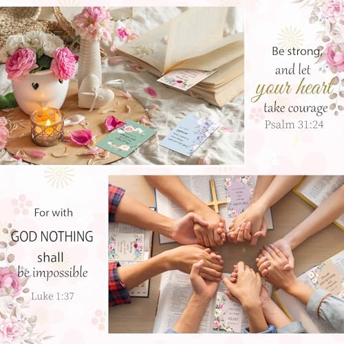 60 Pcs Christian Prayer Cards Bulk for Women Scripture Cards with Bible Verses Faith Religious Gifts Mini Scripture Wallet Card for Church Women Gift Party Favor Supplies