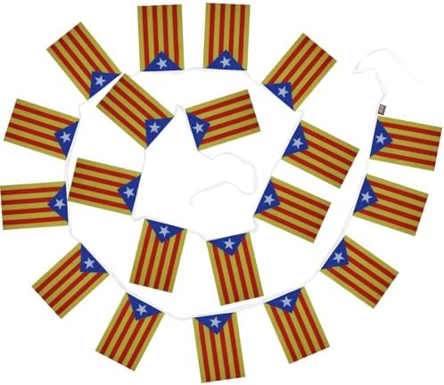 AZ FLAG Catalonia Estelada Blava Bunting 20 ft 20 flags Light Polyester