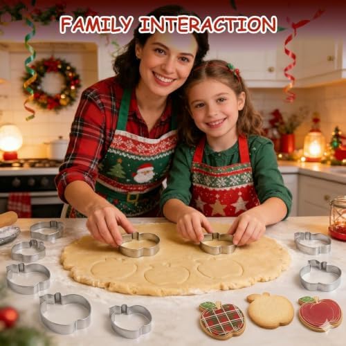 Apple Cookie Cutters for Teacher's Day Party, 5 Pack (Apple)