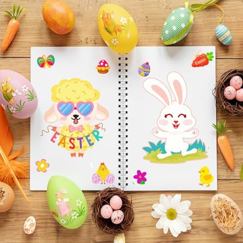 48 PCS Easter Stickers Crafts for Kids, Easter Craft Basket Stuffers