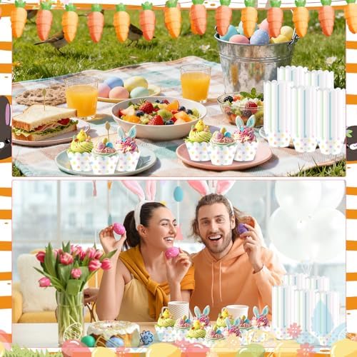 Domensi 100 Pcs Pastel Polka Dot Paper Baking Cups Cupcake Wrappers Pastel Scalloped Polka Dot Edge Cupcake Muffin Liner Baking Liner for Spring Summer Easter Dessert Decoration Wedding Party Supplies