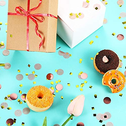 TecUnite Rose Gold Confetti Tissue Table Confetti, 1.5 cm