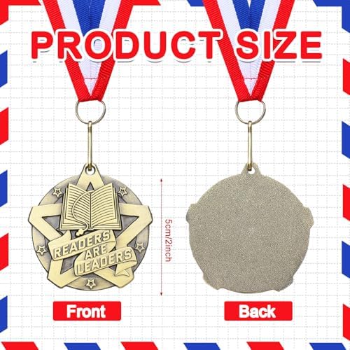 20 Pcs 2'' Awards Medals Bulk Winner Medals with Neck Ribbons Metal Trophy Award Prize Gift for Tournaments, Competitions, Party, Kids and Adults