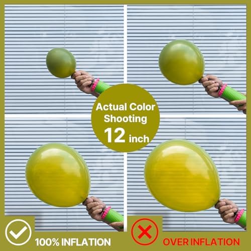 PartyWoo Sage Green Balloons 140pcs Olive Eucalyptus Dusty Green Boho Color