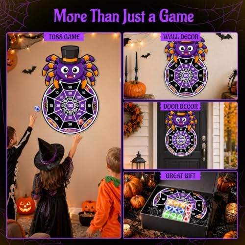 Halloween Games, Halloween Party Supplies Dart Board with 12 Sticky Balls