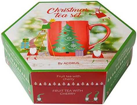 ACORUS Christmas Tea Set, Herbal Fruit Tea Gift Set, 60 Assorted Tea Bags Variety Pack, Herbal Tea and Fruit Tea Sampler, Specialty Tea Bags Individually Wrapped, Tea Gifts for Women, Men, Tea Lovers