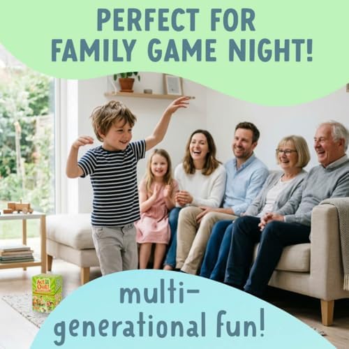 Charades for Kids & Family – Fun Acting Card Game for Family Game Night, No Reading Required & Cooperative Picture Charades Board Game, Ages 4 and Up, Kids Charades Game, for Boys & Girls