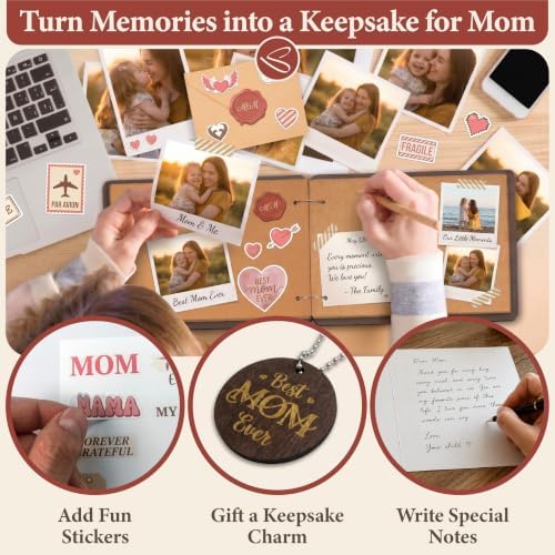 Stofinity Best Mom Ever Scrapbook, Moms Birthday Gift Ideas from Daughter