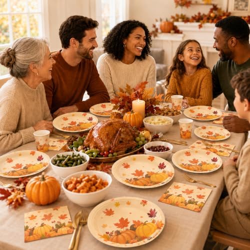 Fall Maple Leaves Paper Plates and Napkins (fall leaves)