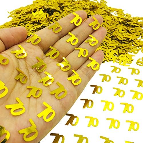 Confetti 70 Confetti Table Party Decorations for Anniversary Birthday(Metallic 1.5 oz)