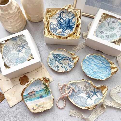 Yexiya 36 Sheet 6 Style Coastal Ocean Paper Napkins for Decoupage