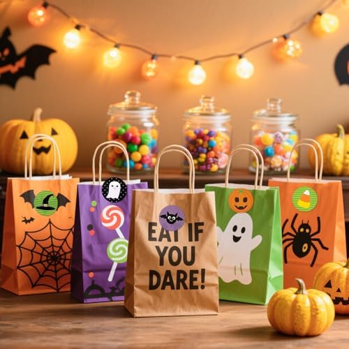 Byhoo Halloween Stickers 1000 Pcsfor Kids, Pumpkin Bat Spider Stickers Roll