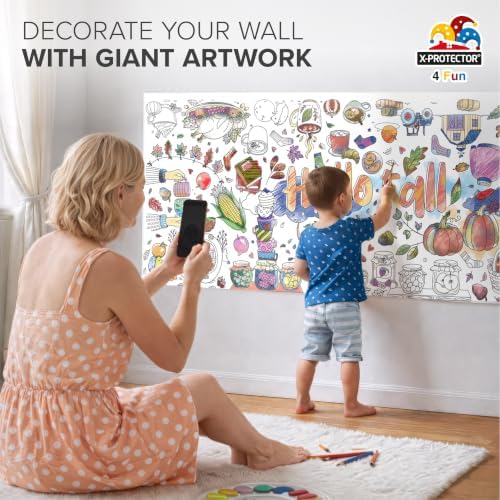 X-Protector Giant Fall Coloring Poster - 75"x30" Large Coloring Sheets