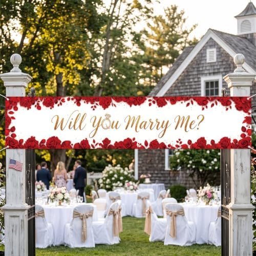 Will You Marry Me Wedding Decor Banner Marriage Proposal Decorations