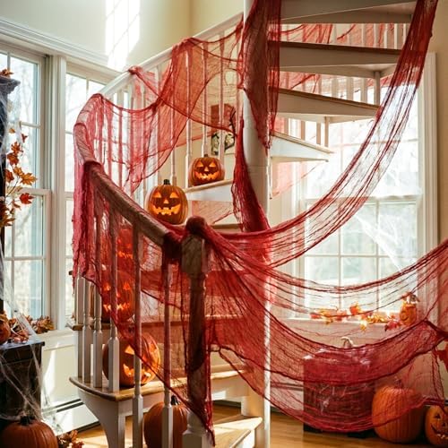 400"x39" Large Halloween Scary Gauze, Spooky Cloth Party Decoration