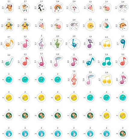 Small Music Stickers, Cute Music Note Stickers for Water Bottles, Laptop, Scrapbooking, Musical Decals Waterproof - Funny Musical Gifts for Men & Women