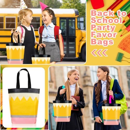 Hosuly 24 Pcs Back to School Gift Bags Pencil Tote Bags Bulk