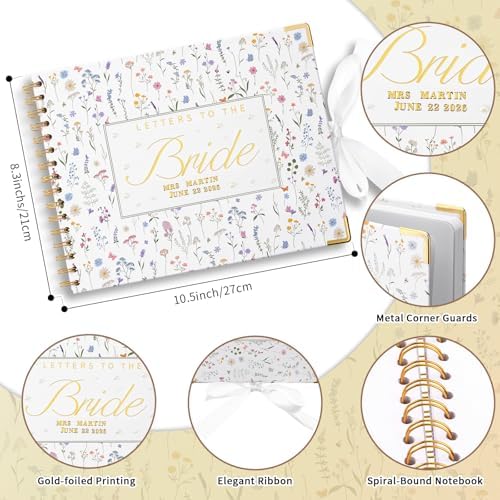 Letters to Bride Scrapbook,10.5 X 8.25 Inch,Wildflower,Colorful