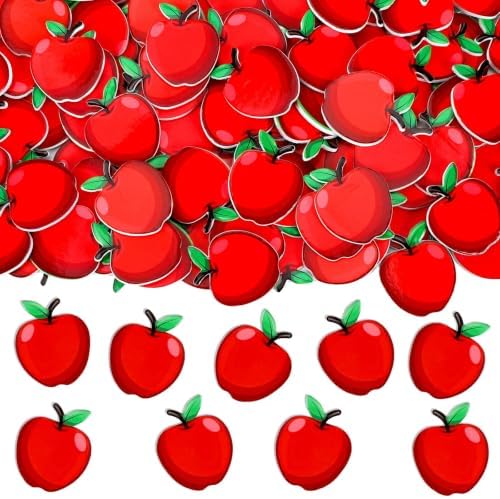 JULBEAR 300Pcs Back to School Apples Foam Stickers for Kids Reward Chart