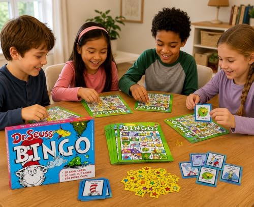 Fun Express Dr. Seuss Bingo Game Set - 32 Cards, Ages 4-8