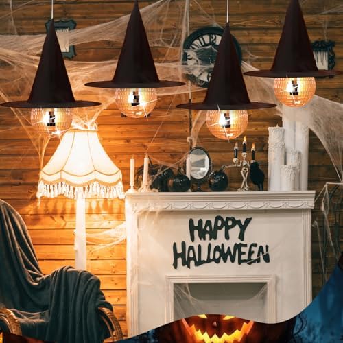 Seematn 12 Set Halloween Disco Decorations Hanging Disco Witch