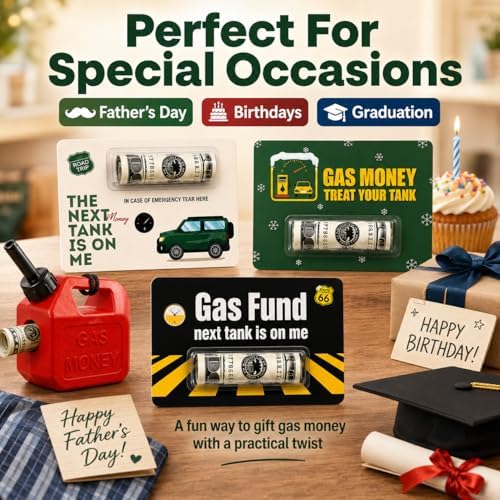 Gas Money Gift Holder, Mini Gas Can Gift Card Holder for Cash
