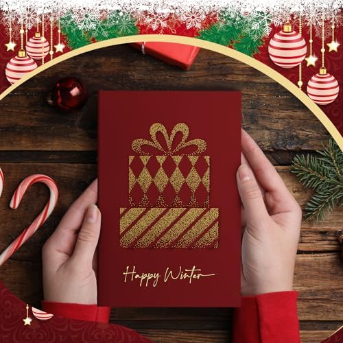 Crtiin 240 Set Christmas Cards 2026 Gold Foil Christmas Greeting Cards Bulk