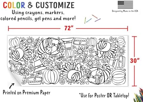 Tiny Expressions Thanksgiving Coloring Banner for Kids