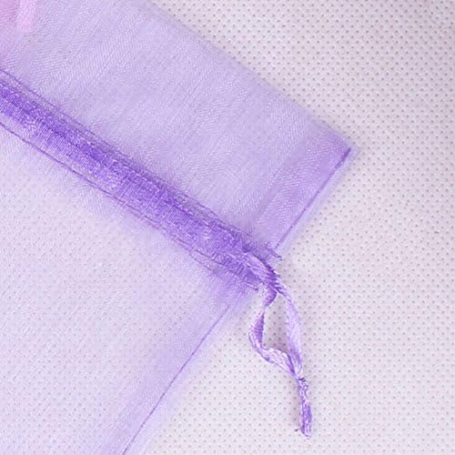 Wudygirl 100 PCS 5"x7" Organza Bags Lilac Gift Bags with Drawstring